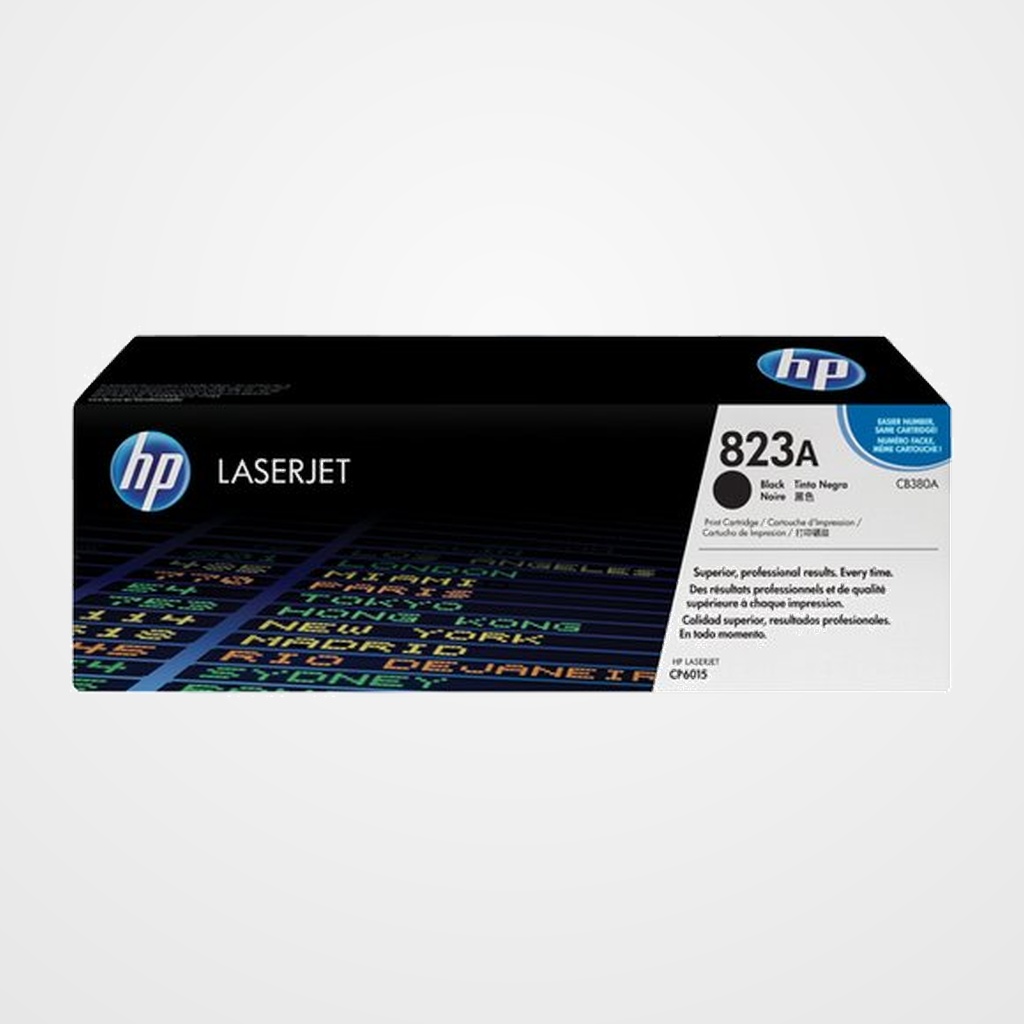 TONER HP Nº 823A CB380A LASERJET COLOR CP6015 NEGRO 16.500 PÁG.