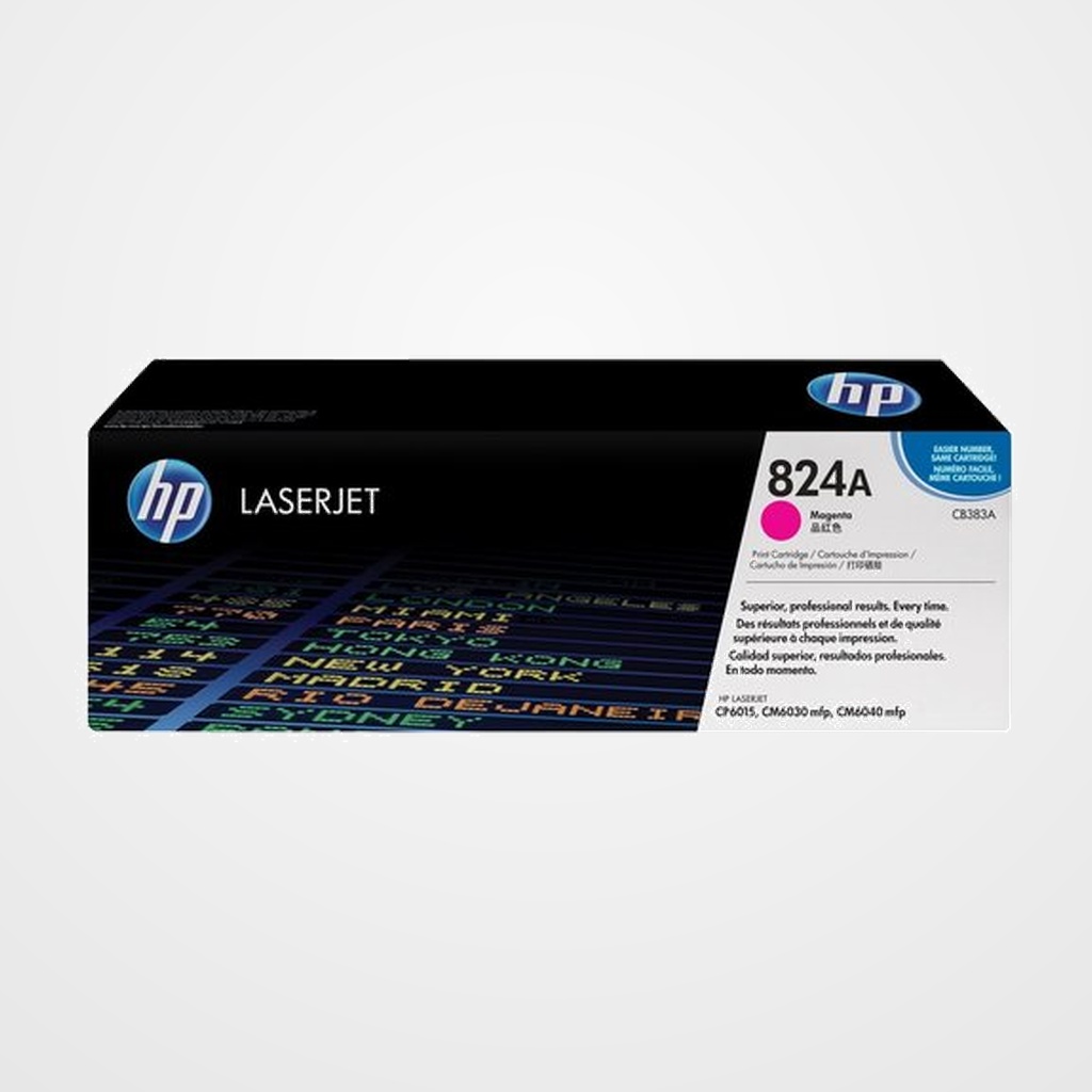 TONER HP Nº 824A CB383A LASERJET COLOR CP6015/CM6030MFP/CM6040MFP MAGENTA 21.000 PÁG.