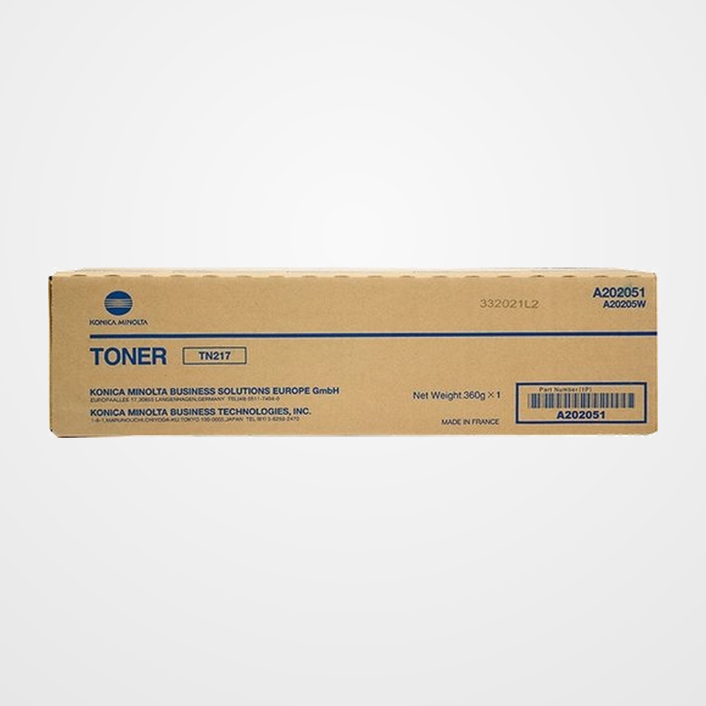 TONER KONICA-MINOLTA TN-217 BIZHUB C223/283 NEGRO 17.500 PAG.