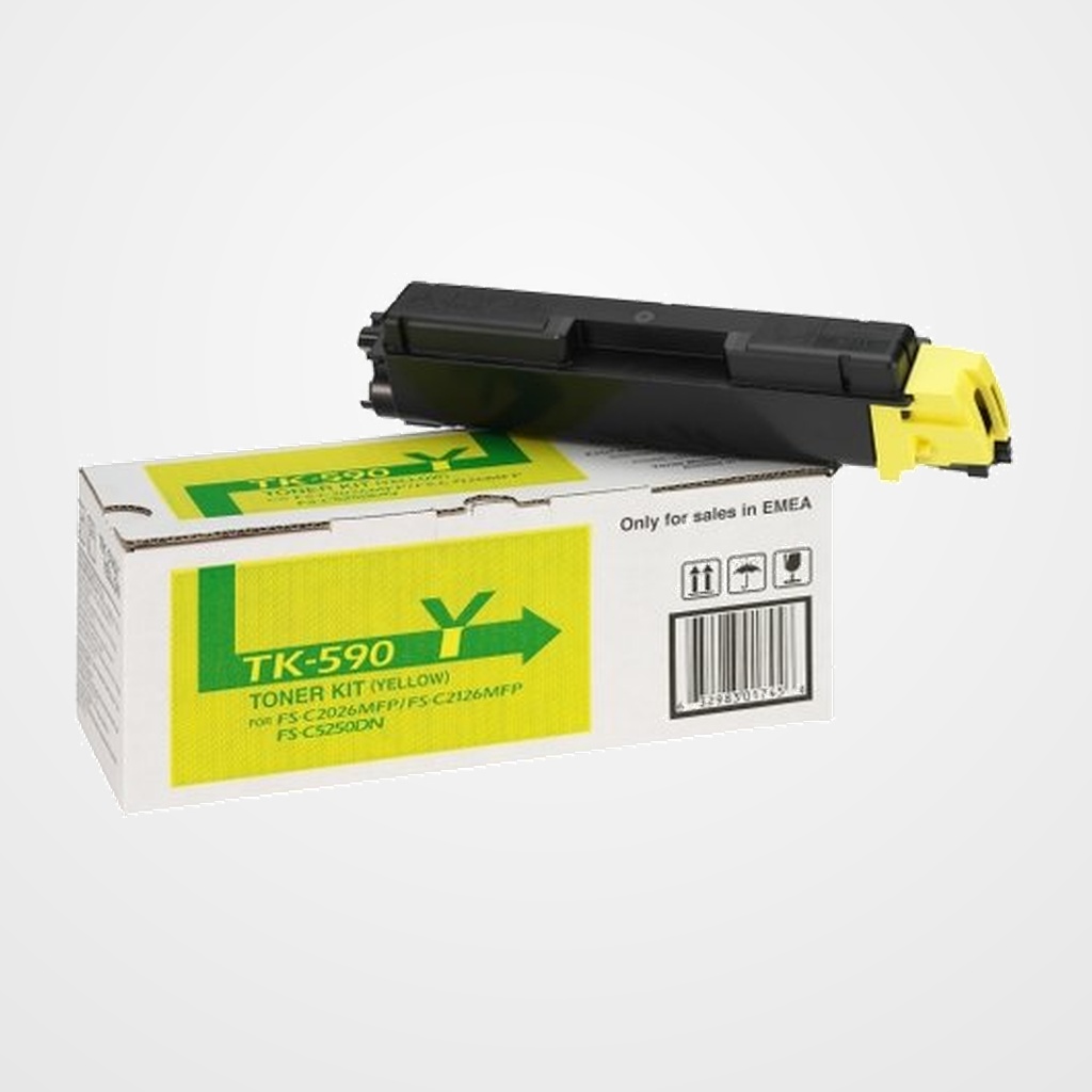 TONER KYOCERA-MITA 1T02KVANL0 TK-590Y FS-C2026/FS-C2126, ECOSYS M6023/M6026/M6526/P6026, FS-C5253 AMARILLO (5.000 pág.)