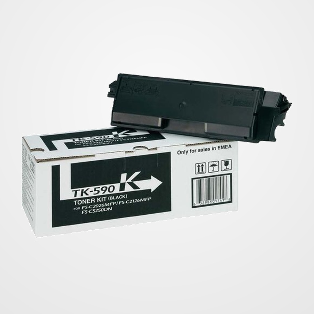 TONER KYOCERA-MITA 1T02KV0NL0 TK-590K FS-C2026/FS-C2126, ECOSYS M6023/M6026/M6526/P6026, FS-C5250 NEGRO (7.000 pág.)