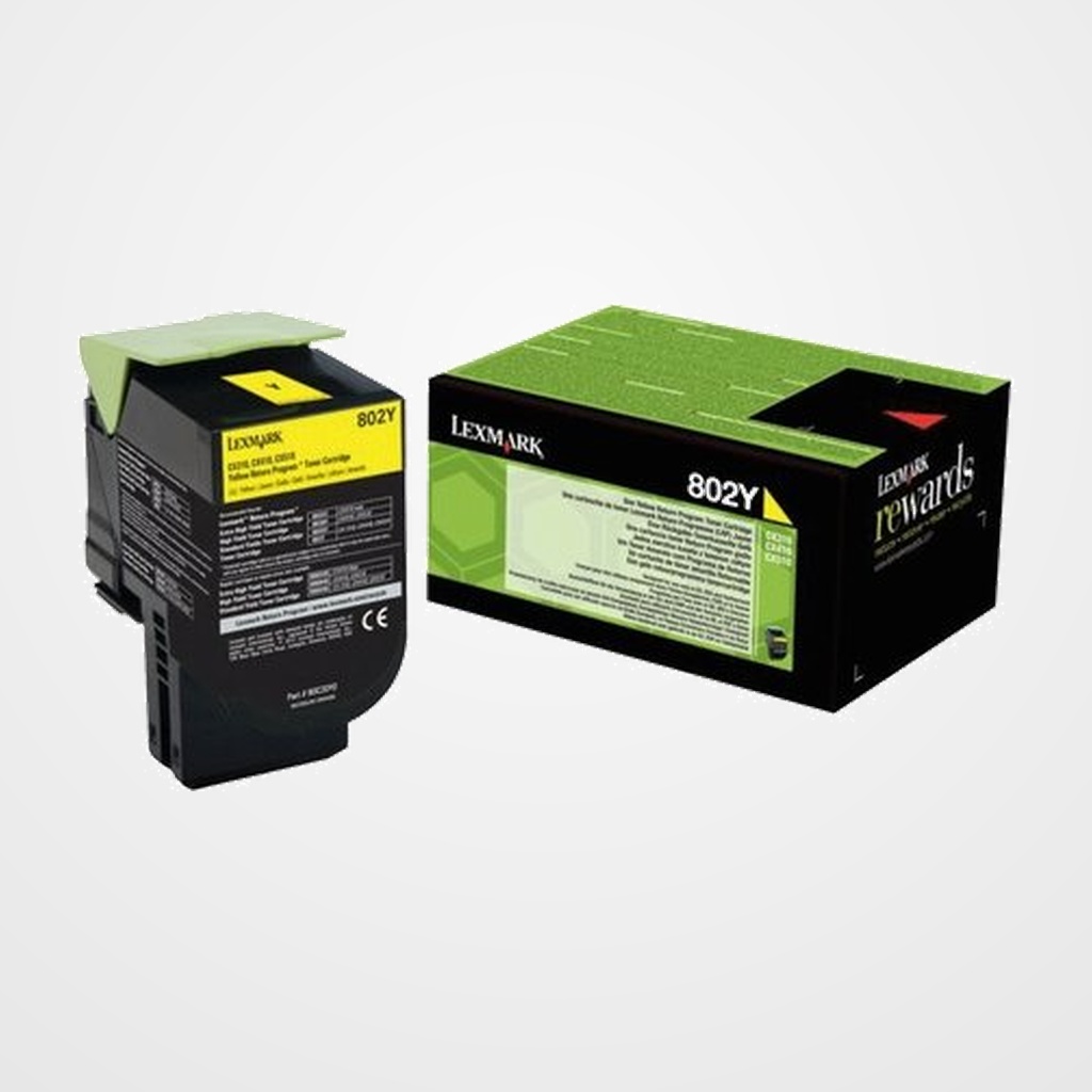TONER LEXMARK 80C20C0 CX310DN/CX310N/CX410DE/CX410DTE/CX410E/CX510DE/CX510DHE/CX510DTHE AMARILLO RETB. (1.000 PAG.)