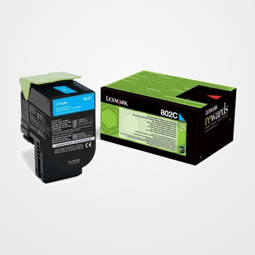 TONER LEXMARK 80C20C0 CX310DN/CX310N/CX410DE/CX410DTE/CX410E/CX510DE/CX510DHE/CX510DTHE CIAN RETB. (1.000 PAG.)