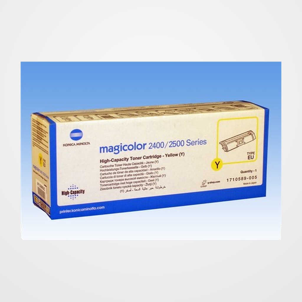 TONER MINOLTA MAGIC COLOR 2400W AMARILLO ALTA CAPACIDAD (4.500 páginas) REF. A00W132