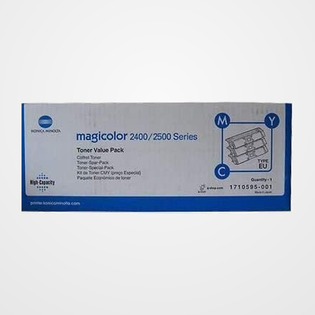 TONER MINOLTA MAGIC COLOR 2400W KIT 3 COLORES ALTA CAPACIDAD
