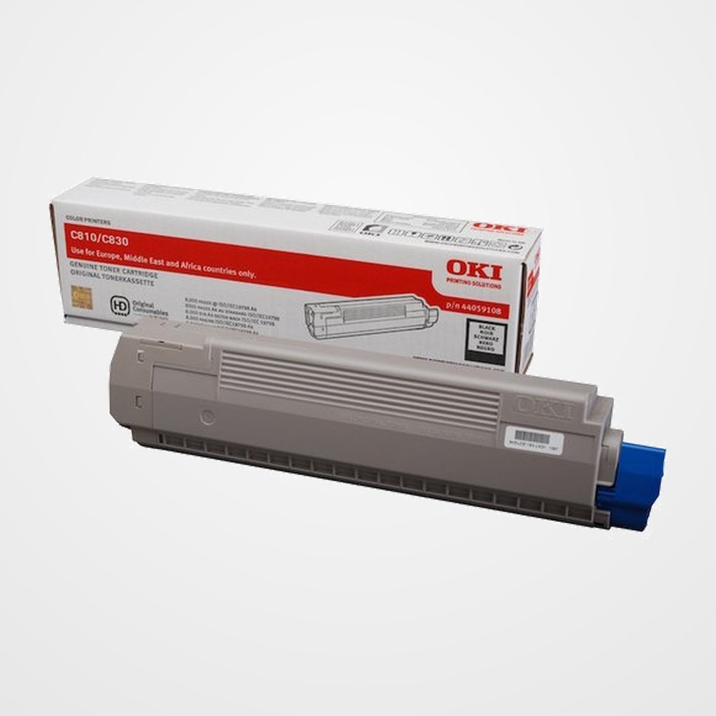 TONER OKI 44059108 C810/C830 NEGRO (8.000 PÁG.)