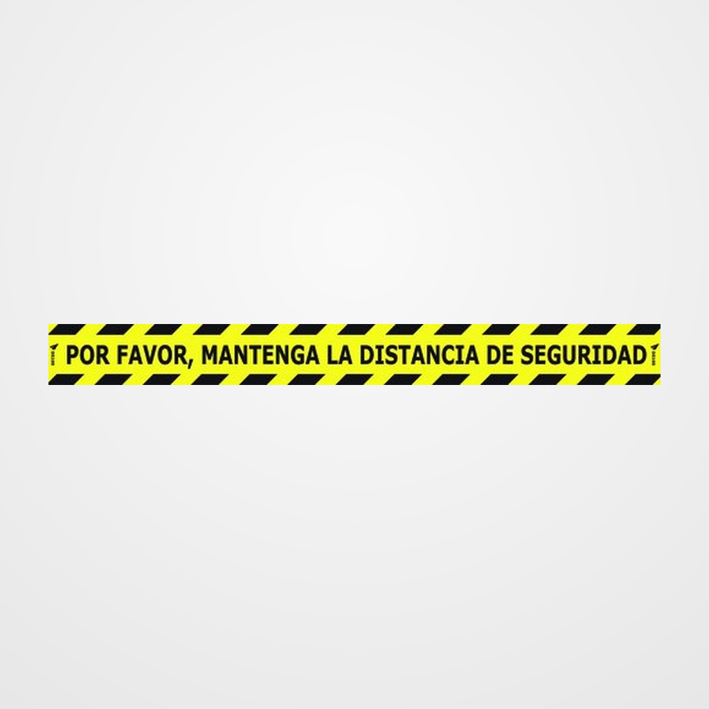 VINILO ESPECIAL PARA SUELO 100x10 cm.  MANTENGA LA DISTANCIA DE SEGURIDAD