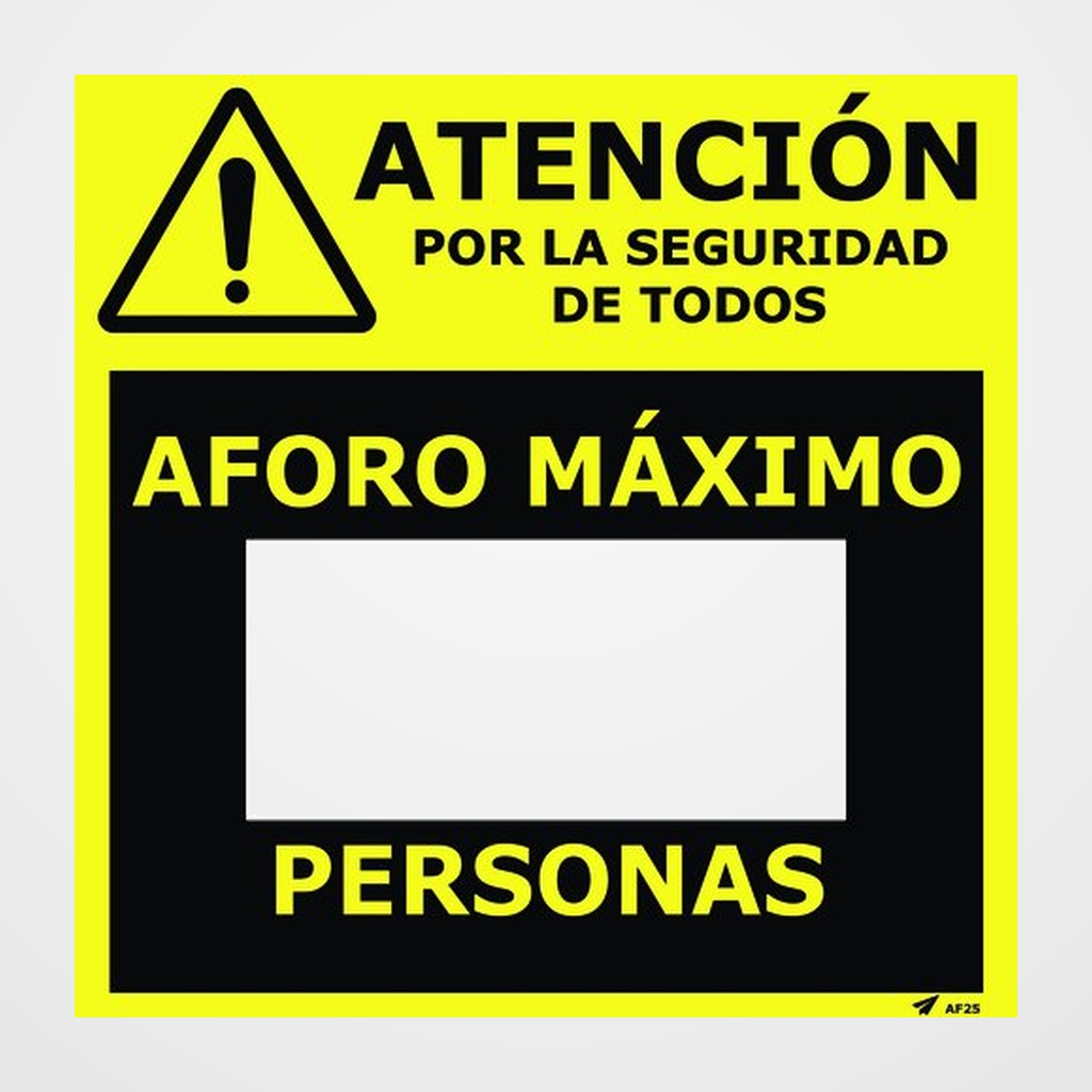 VINILO LAMINADO PARA PARED O CRISTAL 25x25 cm. ROTULABLE  AFORO MAXIMO