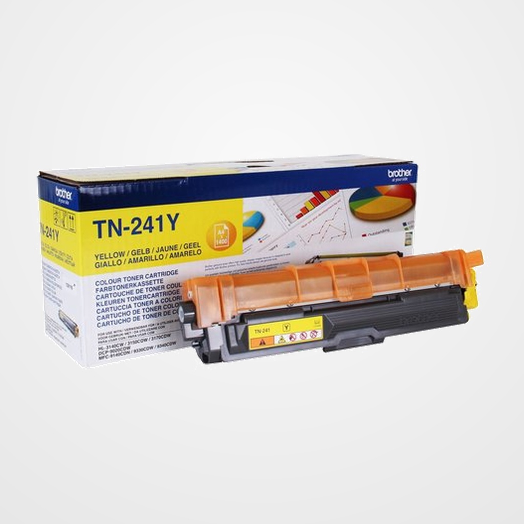 TONER BROTHER TN-241Y HL-3140CW/3150CDW/3170CDW, DCP-9020CDW, MFC-9140CDN/9330CDW/9340CDW AMARILLO (1.400 PÁG.)