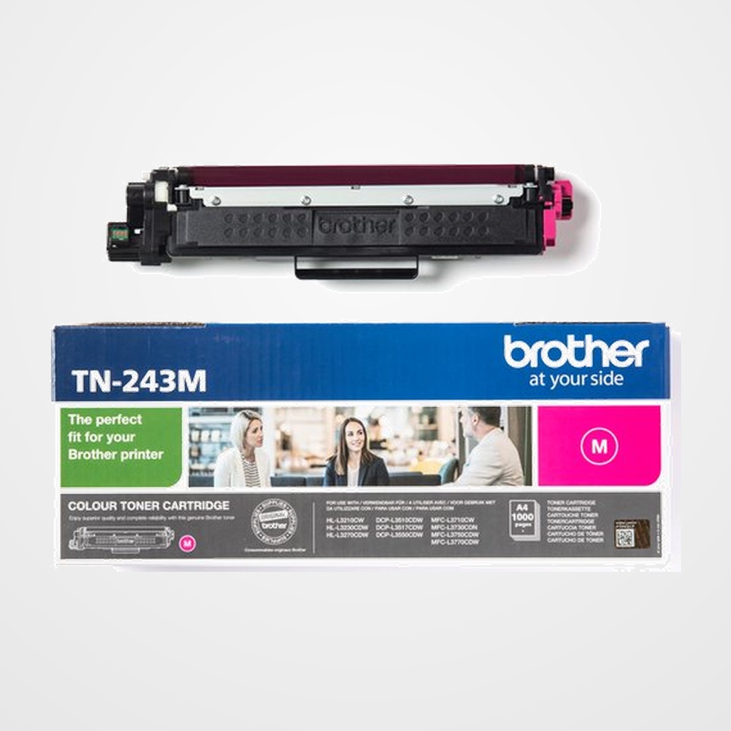 TONER BROTHER TN-243M  HLL3210CW/3230CDW/3270CDW/DCPL3510CDW/3550CDW/MFCL3710CW/3750CDW/3770CDW MAGENTA (1.000 PÁG.)