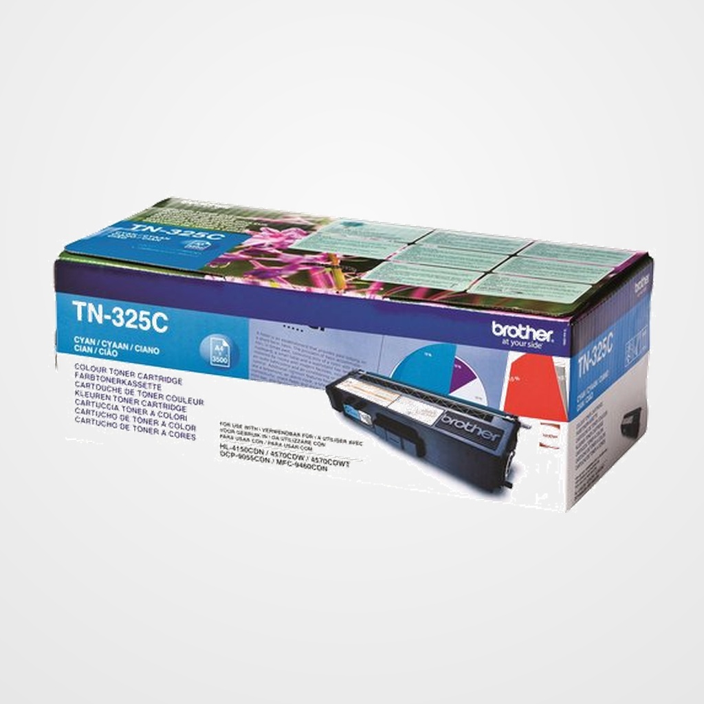 TONER BROTHER TN-325C HL-4150CDN/4570CDW/4140CN, DCP-9055DCDN, MFC-9970CDW/9465CDN CIAN (3.500 PÁG.)