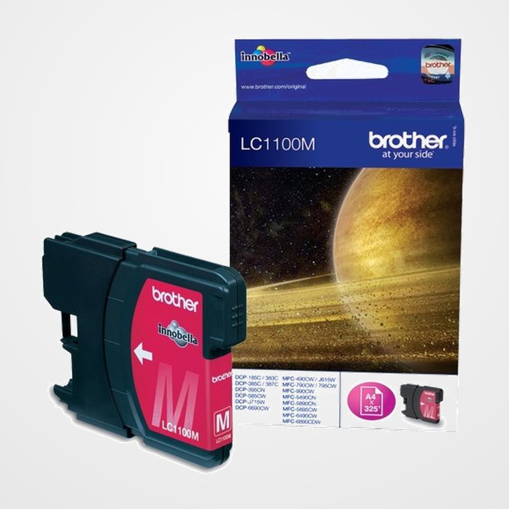 CART.IJ. BROTHER LC 1100M MAGENTA MFC-6490CW/490CW/990CW/790CW/5890CN/5490CN/DCP-385C/6690C/585CW (325 PAG.)