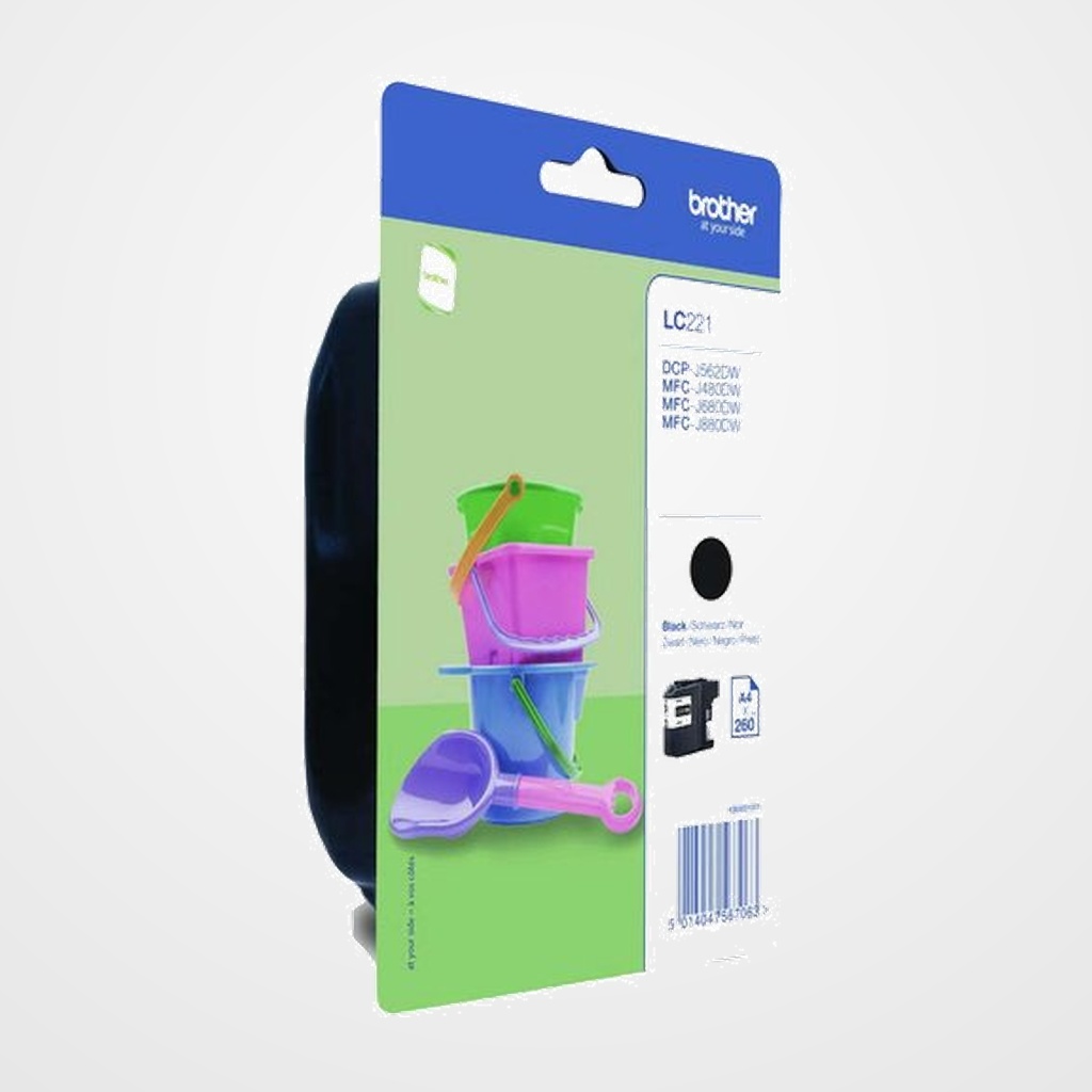 CART.IJ. BROTHER LC-221BK DCP-J562DW, MFC- J480DW/J680DW/J880DW NEGRO (260 PÁG.)
