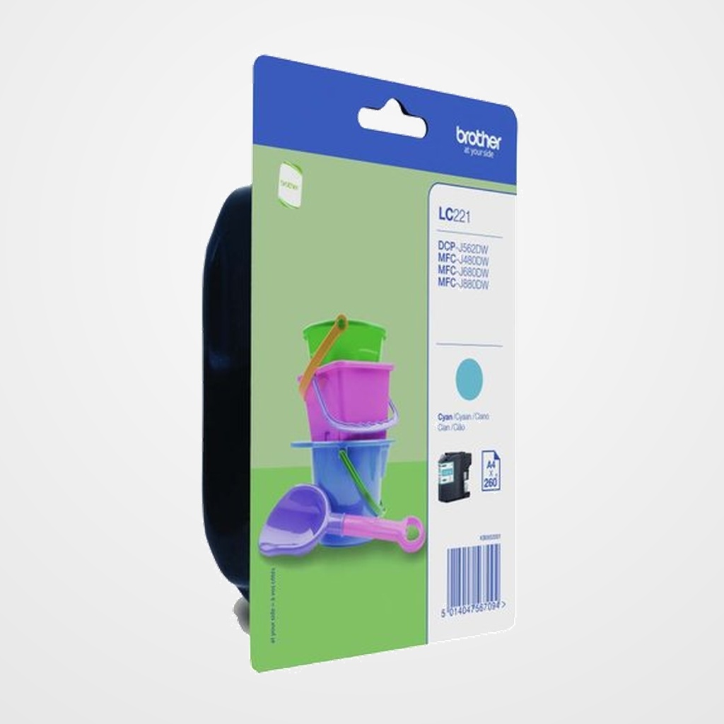 CART.IJ. BROTHER LC-221C DCP-J562DW, MFC-J480DW/J680DW/J880DW CIAN (260 PÁG.)