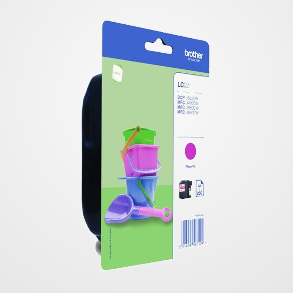 CART.IJ. BROTHER LC-221M DCP-J562DW, MFC-J480DW/J680DW/J880DW MAGENTA (260 PÁG.)