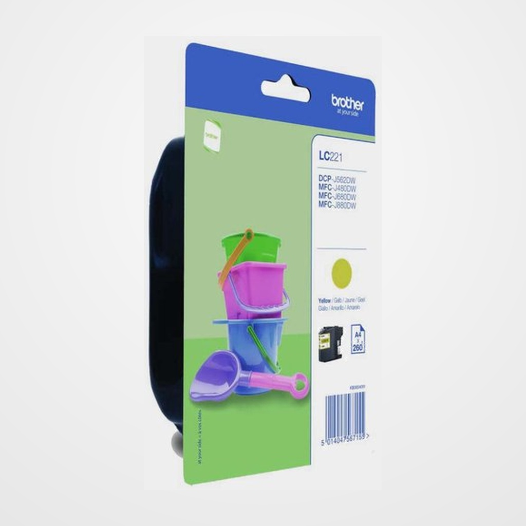 CART.IJ. BROTHER LC-221Y DCP-J562DW, MFC-J480DW/J680DW/J880DW AMARILLO (260 PÁG.)