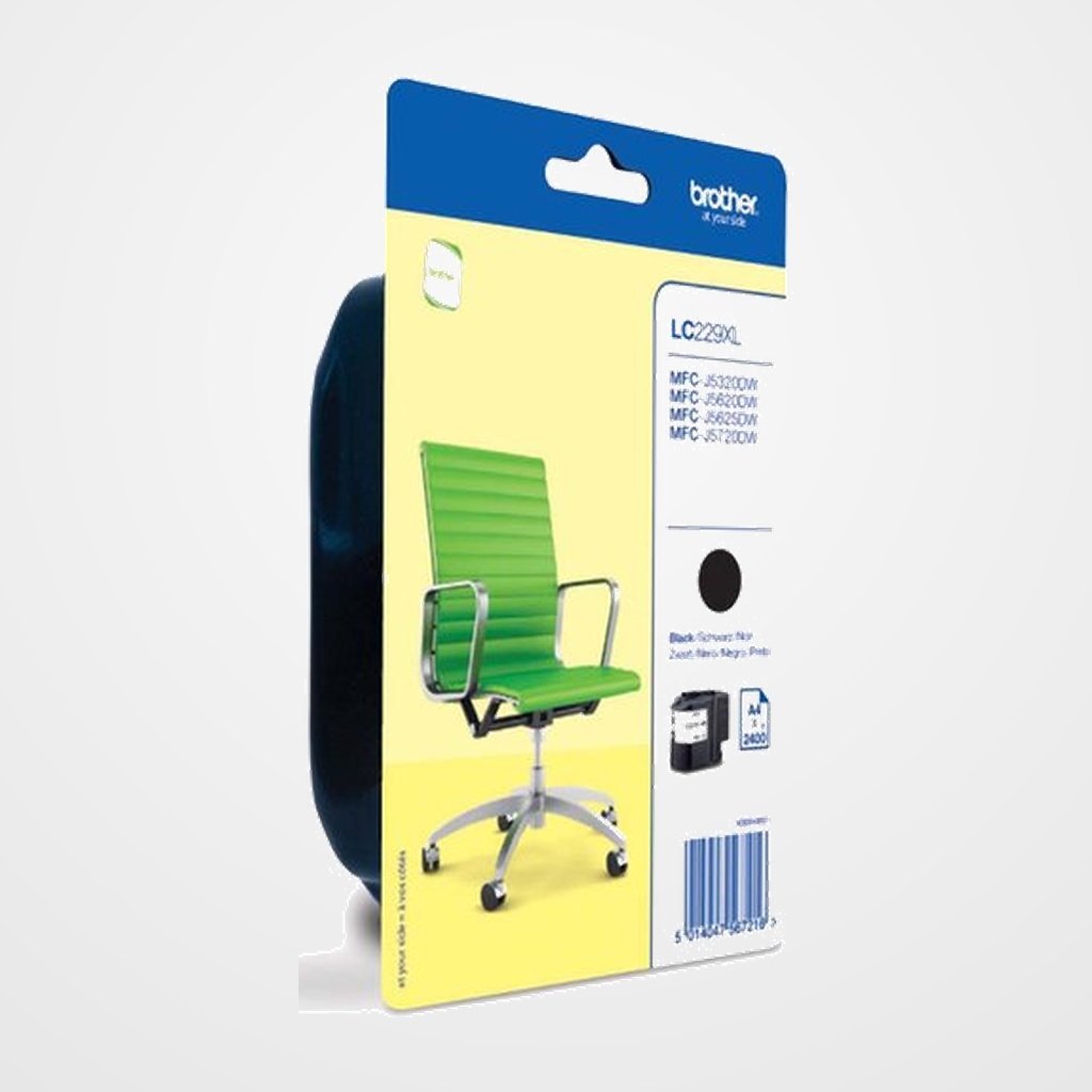 CART.IJ. BROTHER LC-229XLBKBP MFC-J5620DW/J5625DW/J5720DW NEGRO (2.400 PÁG.)