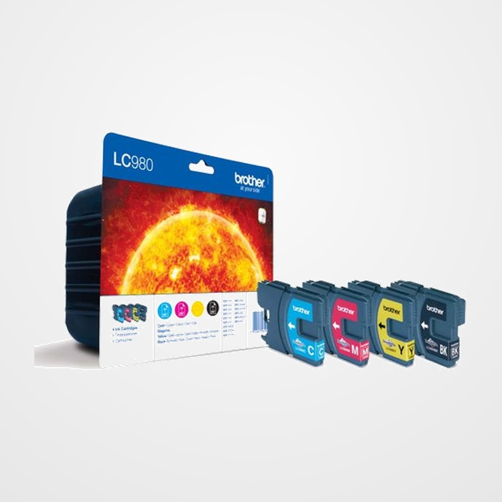 CART.IJ. BROTHER LC-980VALBP DCP-145C/165C/365, MFC-250C/290C PACK de 4 COLORES