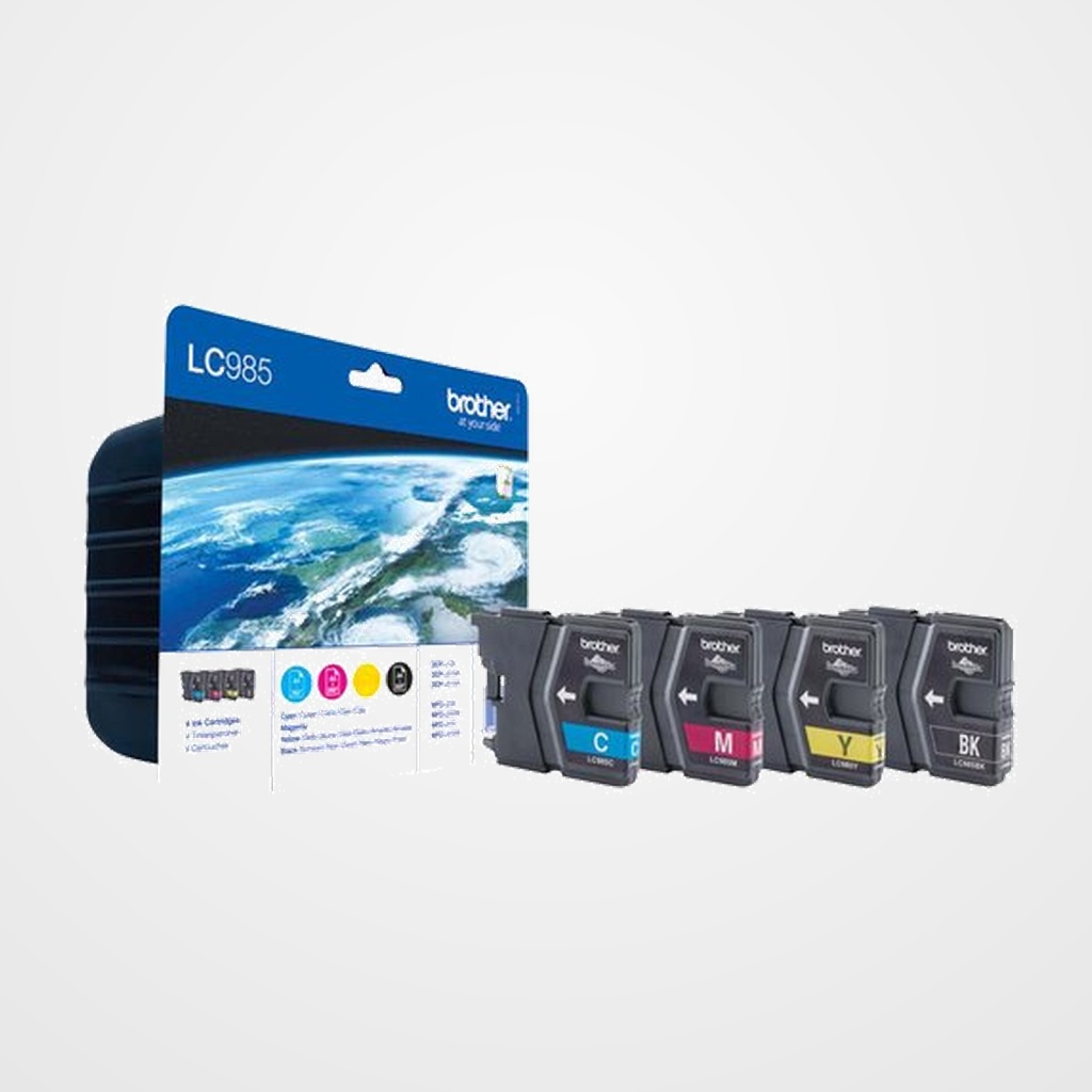 CART.IJ. BROTHER LC-985VALBP DCP- J125/J315W/J515W, MFC- J265W/J415W PACK de 4 COLORES