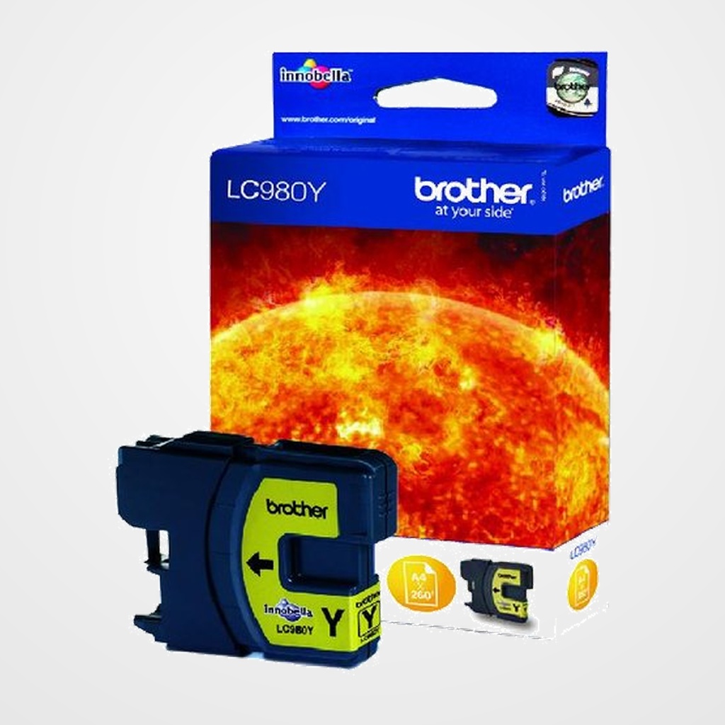 CARTUCHO INKJET BROTHER LC 980Y AMARILLO DCP-145C/DCP-165C (260 PAG.)