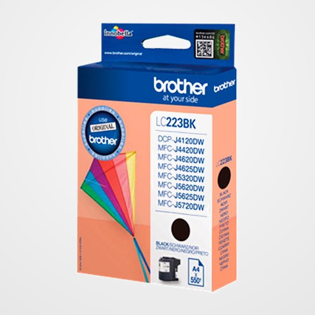 CARTUCHO INKJET BROTHER LC-223BKBP NEGRO DCP-J4120DW, MFC-J4420DW/J4620DW/J4625DW/J5320DW/J5620DW/J5625DW/J5720DW (550 PAG.)
