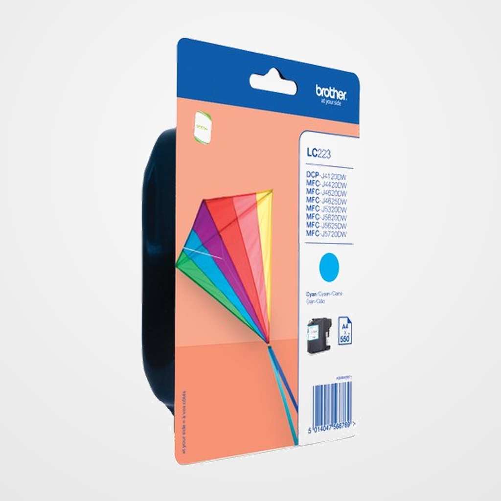 CARTUCHO INKJET BROTHER LC-223CBP CIAN DCP-J4120DW, MFC-J4420DW/J4620DW/J4625DW/J5320DW/J5620DW/J5625DW/J5720DW (550 PAG.)