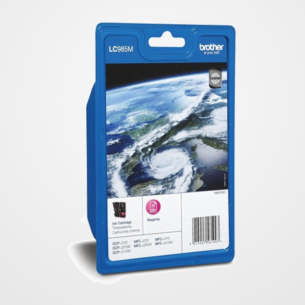 CARTUCHO INKJET BROTHER LC-985MBP MAGENTA DCP-J125/J315W MFC-J265W/J410/J415W (260 PAG.)