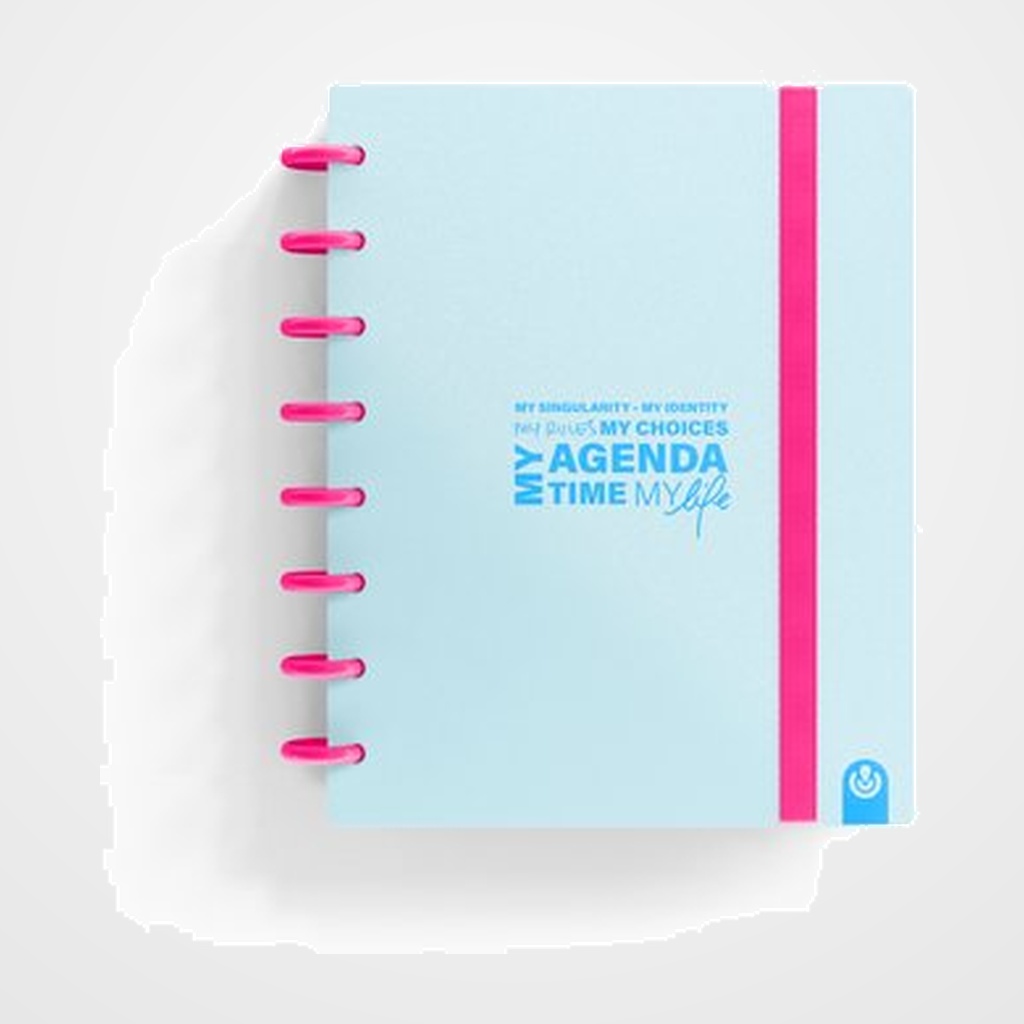 [13802417] AGENDA CARCHIVO INGENIOX MY WEEK NO FECHADO tapa PP con GOMA A5 S/V NEON PASTEL AZUL