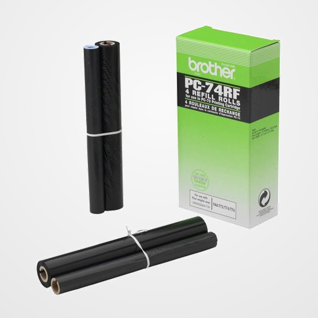 CONS. TTR BROTHER PC 74RF FAX T104/T7X/8X/9X RECAMBIO 4 BOBINAS (144 PAG.X4)