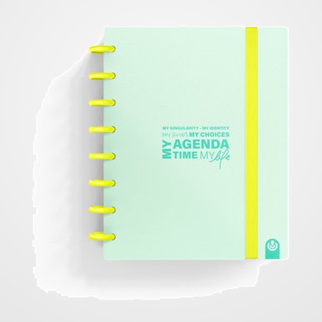 [13802415] AGENDA CARCHIVO INGENIOX MY WEEK NO FECHADO tapa PP con GOMA A5 S/V NEON PASTEL MENTA