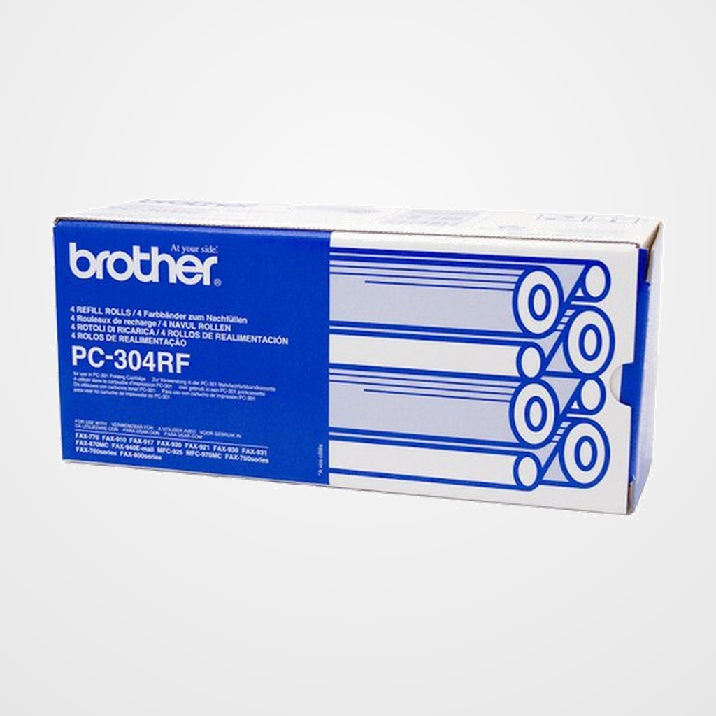 CONS. TTR BROTHER PC304RF FAX 920/921/930/931 RECAMBIO 4 BOBINAS (235 PAG.X4)