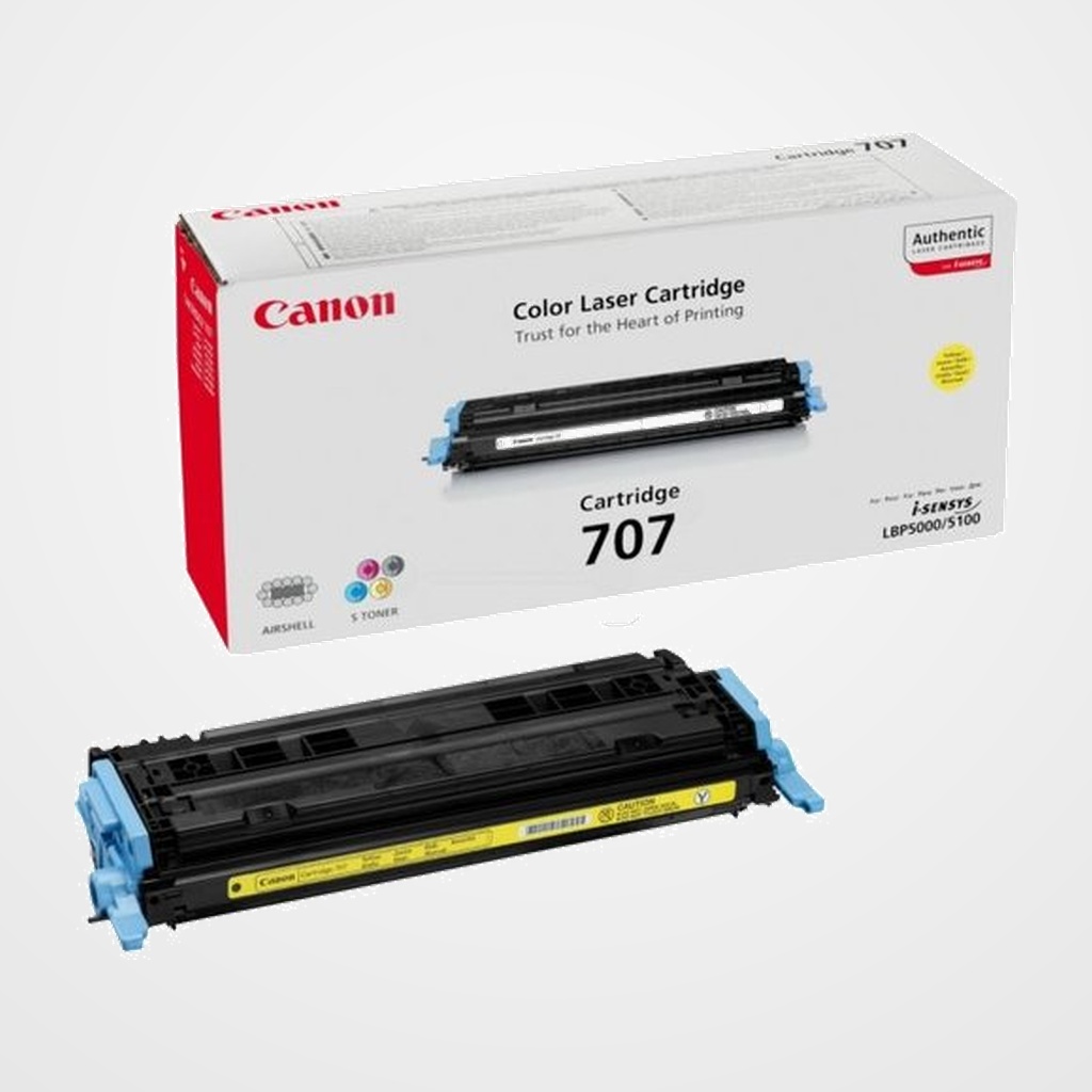 TONER CANON CRG-707Y AMARILLO LBP-5000/5100 (9421A004) (2.500 PÁG.)