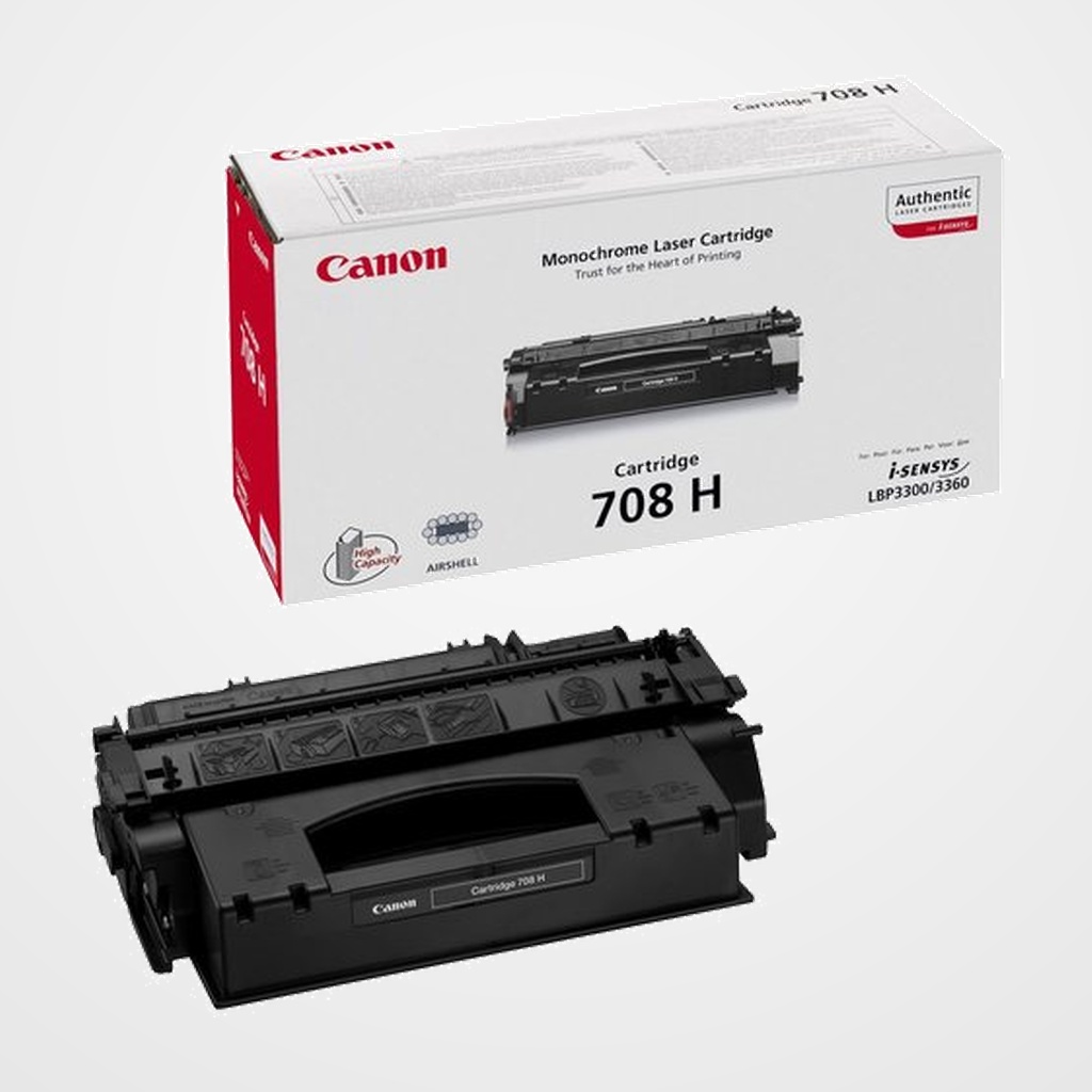 TONER CANON CRG-708H LBP3200/3300/3360 ALT.CAP. NEGRO (6.000 PÁG.) (0917B002AA)