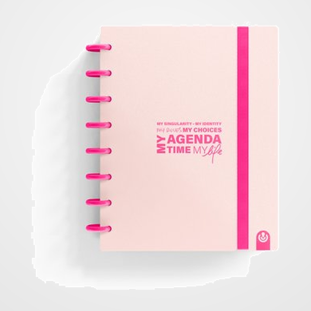 [13802416] AGENDA CARCHIVO INGENIOX MY WEEK NO FECHADO tapa PP con GOMA A5 S/V NEON PASTEL ROSA