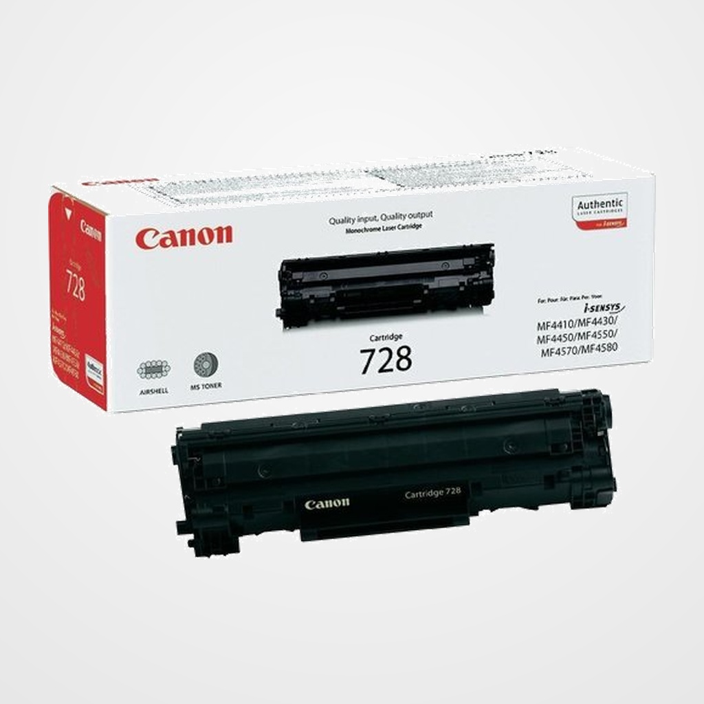 TONER CANON CRG-728 NEGRO  I-SENSYS MF4410/4430/4450/4550DN/4570DN/4580DN/4890DW, FAX L150/170   (3500B002)  (2.100 Paginas)