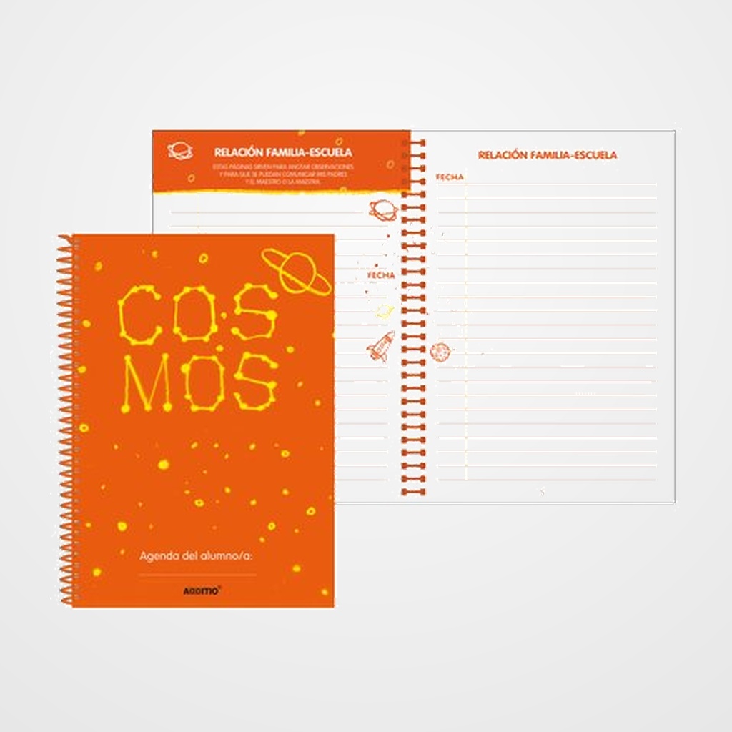 AGENDA ESCOLAR ADDITIO COSMOS INFANTIL NO FECHADA ESPIRAL tapa PP A5 (3-8 AÑOS)