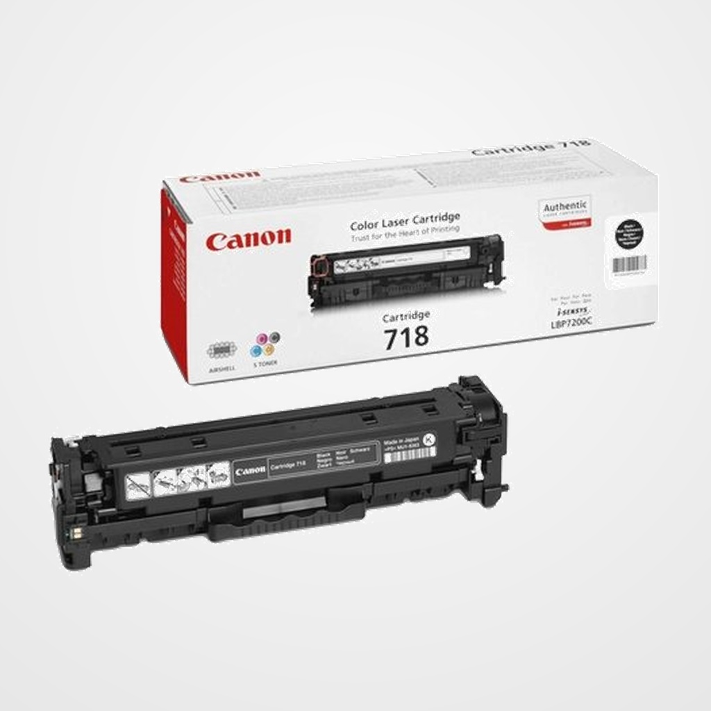 TONER CANON 718K i-SENSYS LBP7210/LBP7660/LBP7680/MF8340/MF8350/MF8360/MF8380/MF8540/MF8550/MF8580 NEGRO 3.400 PÁG. (2662B002)