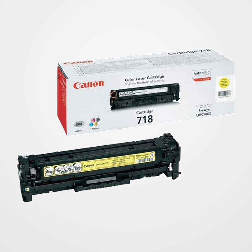 TONER CANON 718Y i-SENSYS LBP7210/LBP7660/LBP7680/MF8340/MF8350/MF8360/MF8380/MF8540/MF8550/MF8580 AMARILLO 2.900 PÁG. (2659B002)