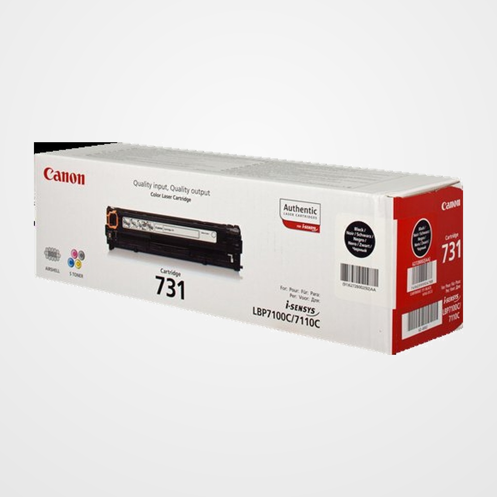 TONER CANON 731HBK I-SENSYS LBP7100CN/LBP7110CW, MF8230CN/MF8280CW NEGRO (2.400 PAG.) (6273B002)