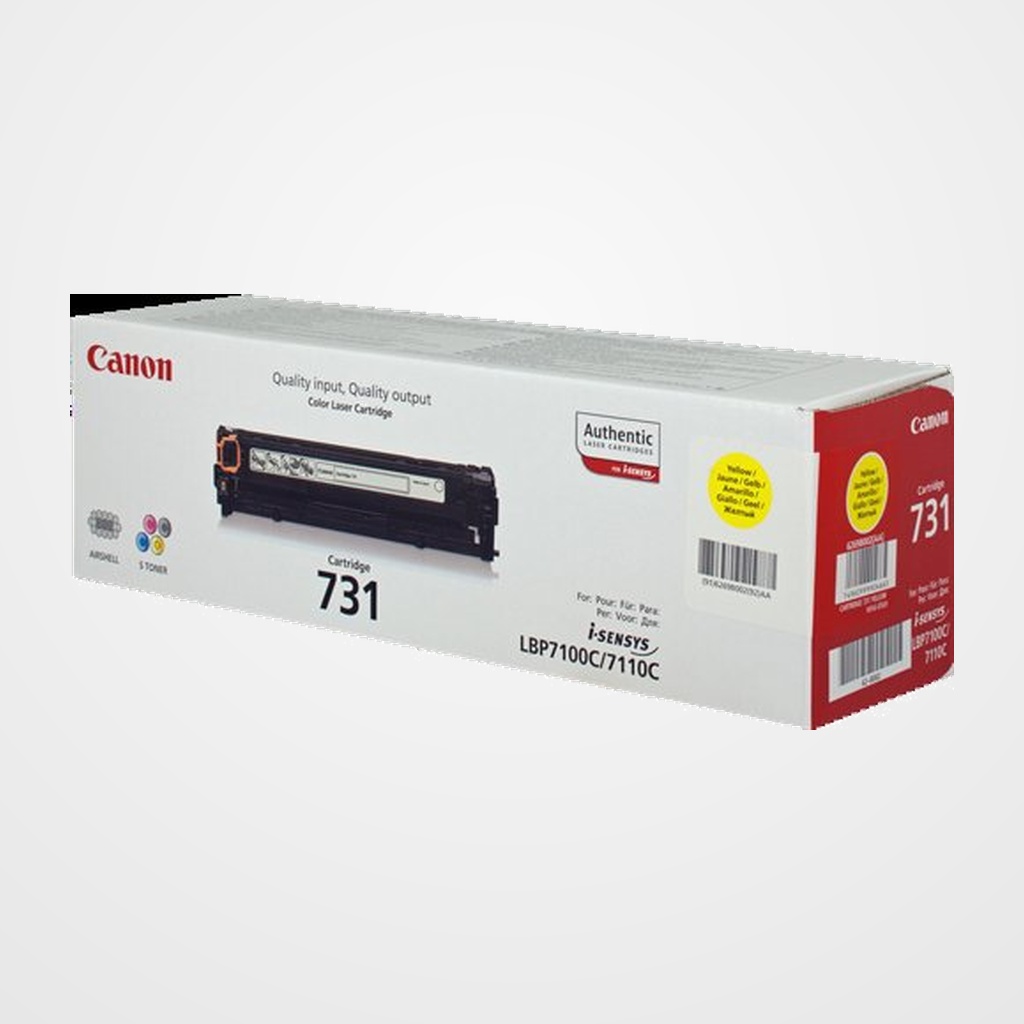 TONER CANON 731Y I-SENSYS LBP7100CN/LBP7110CW, MF8230CN/MF8280CW AMARILLO (1.500 PAG.) (6269B002)