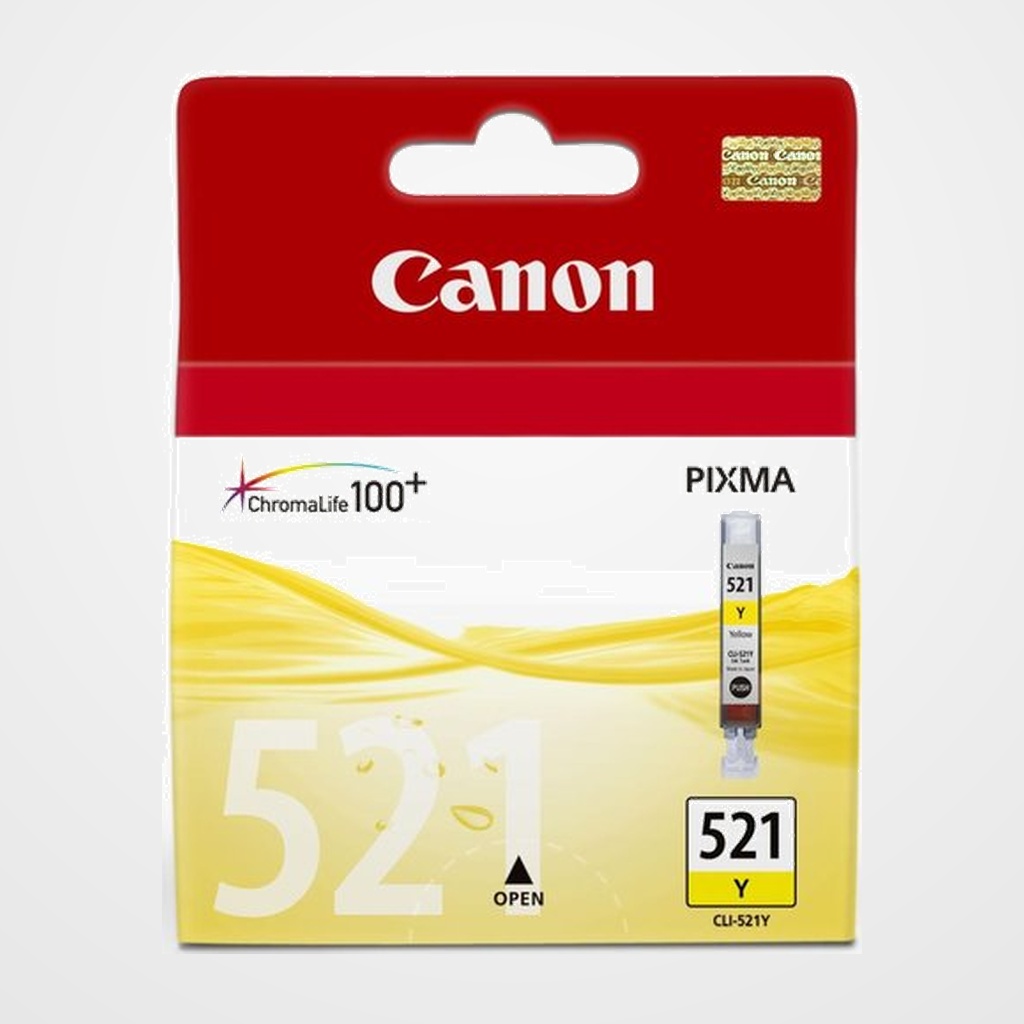 CART.IJ.CANON CLI-521Y AMARILLO PIXMA MP-620/630/980/540/IP-3600/4600 (ref. 2936B001)