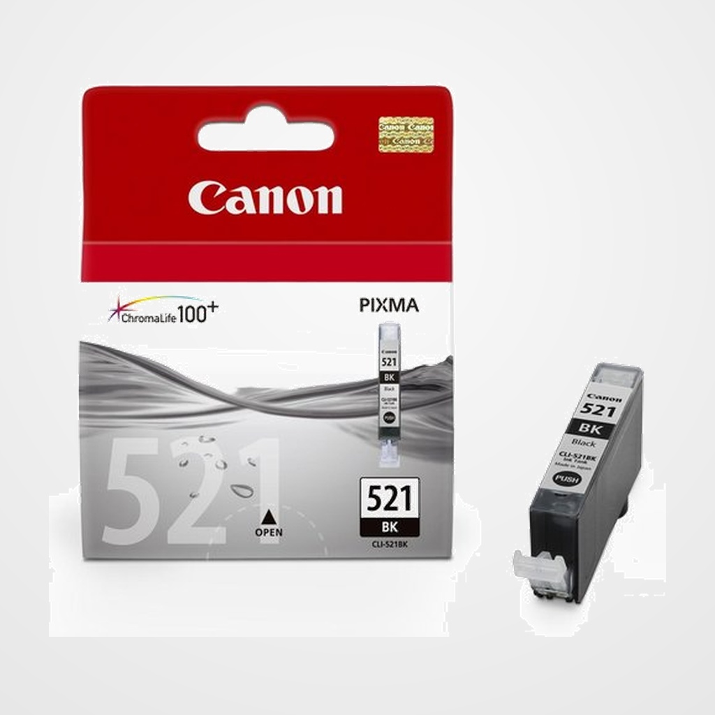 CART.IJ.CANON NEGRO CLI-521BK PIXMA MP- 620/630/980/540 PIXMA IP- 3600/4600  (2933B001)