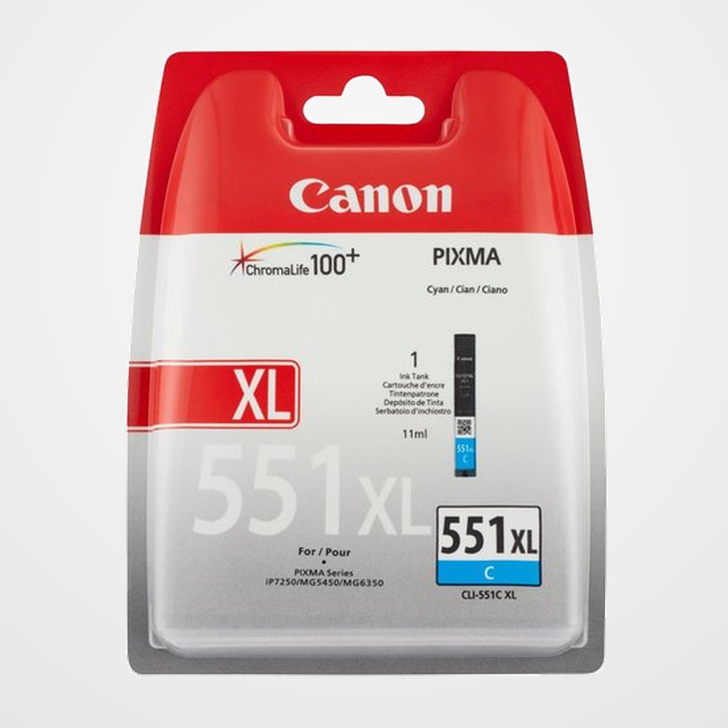 CARTUCHO INKJET CANON CLI-551XL PIXMA MG-5450/6350, IP-7250 CIAN (6444B001)