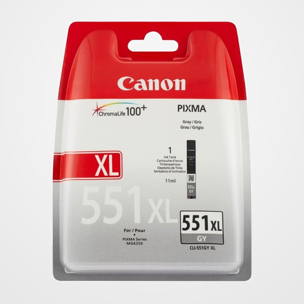 CARTUCHO INKJET CANON CLI-551XL PIXMA MG-5450/6350, IP-7250 GRIS (6447B001)