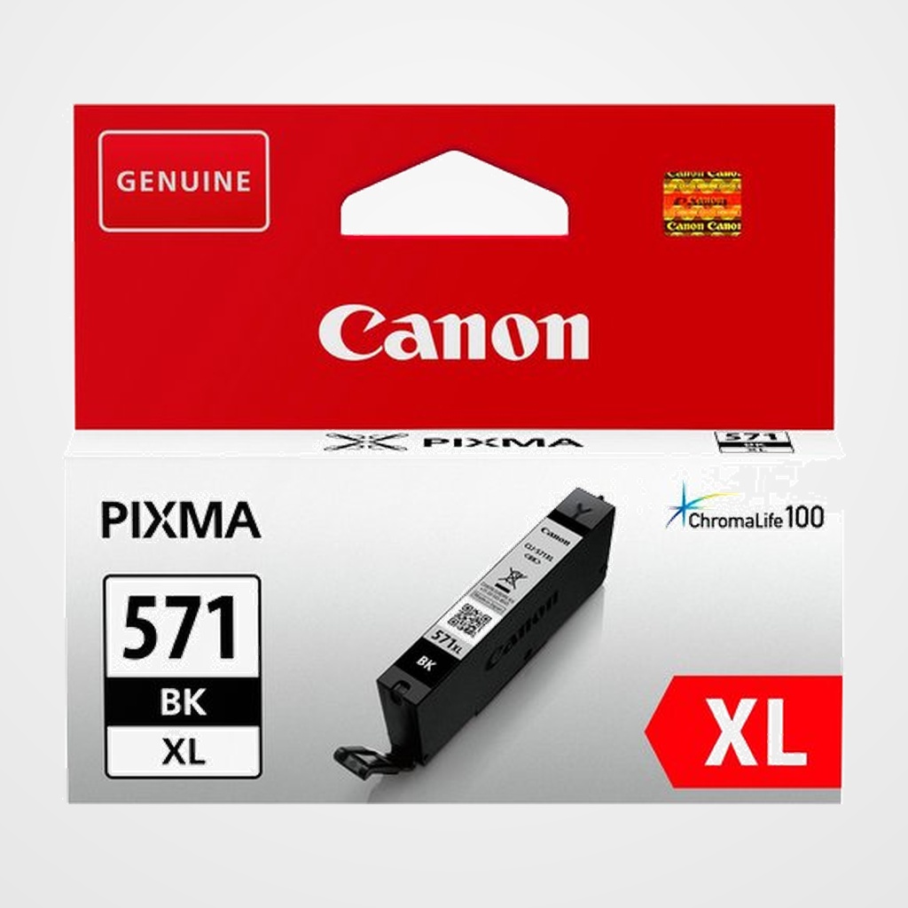 CARTUCHO INKJET CANON CLI-571BKXL  PIXMA MG5751/MG5752/MG5753/MG6851/MG6852/MG6853/MG7750/MG7751/MG7752/MG7753 NEGRO(0331C004)