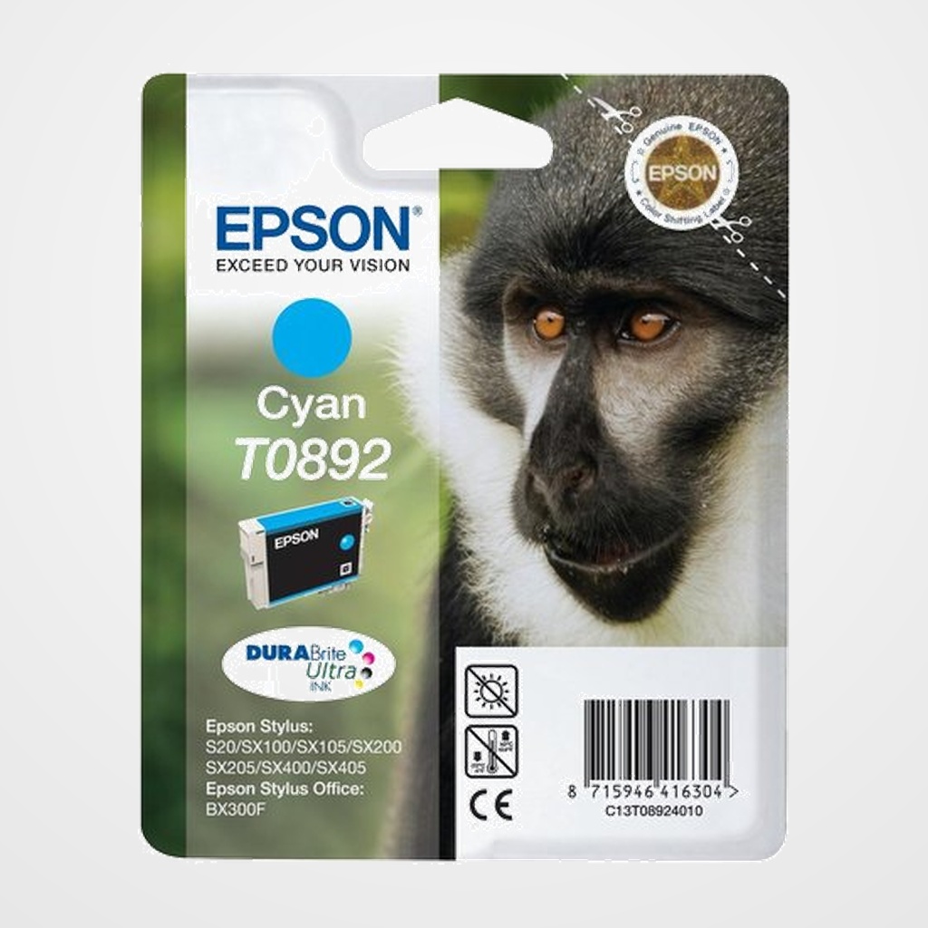 CARTUCHO INKJET EPSON T089240 STYLUS S20 SX205/405 CIAN