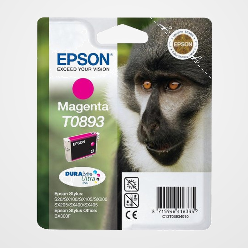 CARTUCHO INKJET EPSON T089340 STYLUS S20 SX205/405 MAGENTA