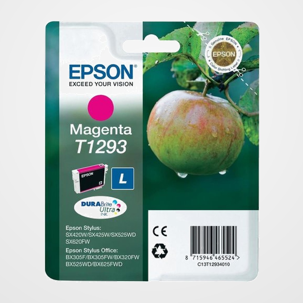 CARTUCHO INKJET EPSON T129340 STYLUS SX420W/425W/525WD/620FW  STYLUS OFFICE BX305/320FW/525WD/625FWD MAGENTA