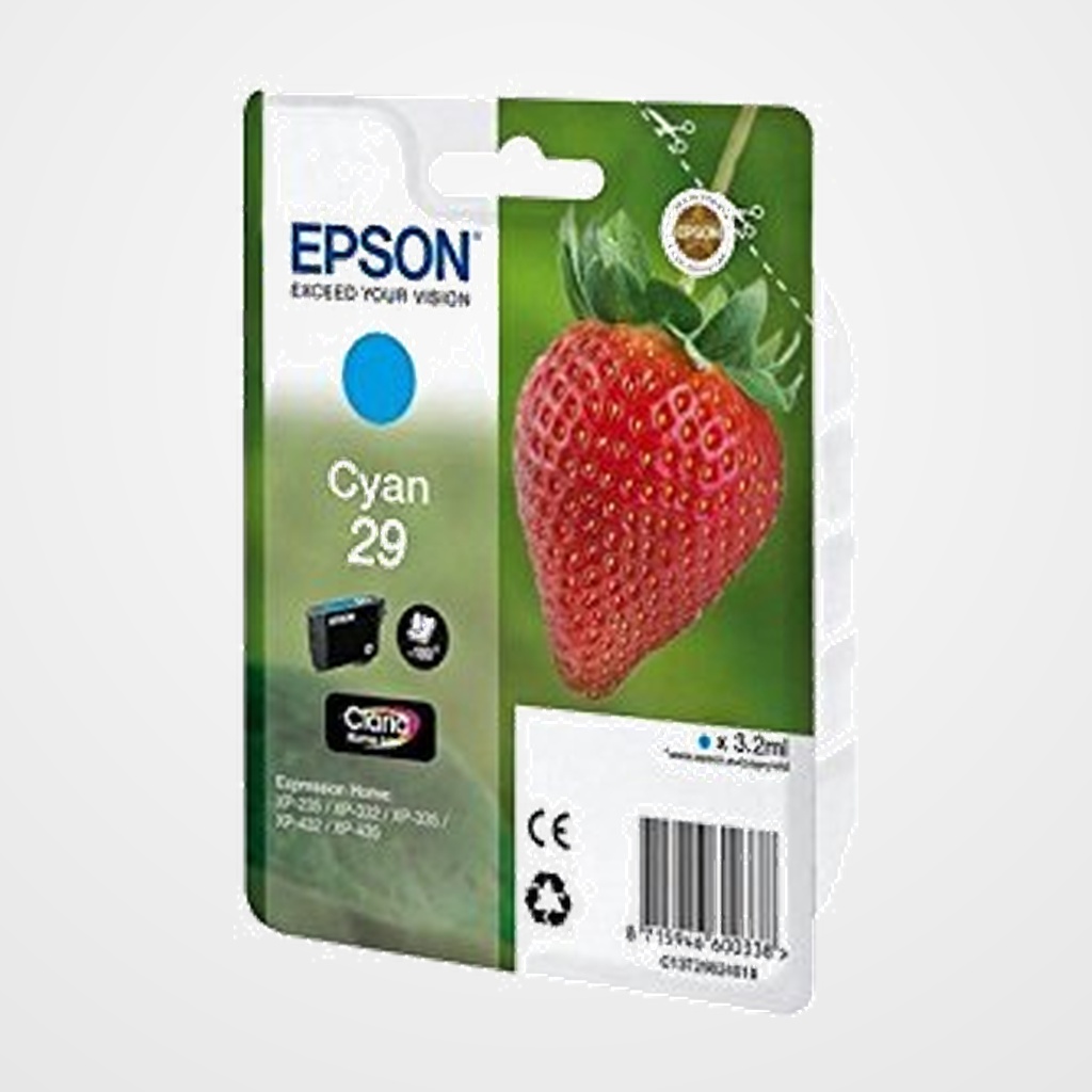 CARTUCHO INKJET EPSON T298240 Nº29 EXPRESSION HOME XP-235/XP-332/XP-335/XP-432/XP-435 CIAN 3.2ML