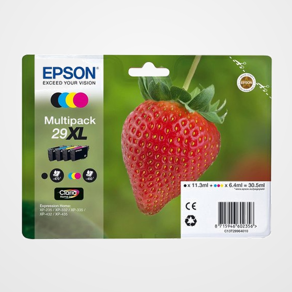 CARTUCHO INKJET EPSON T299640 Nº29XL EXPRESSION HOME XP-235/332/335/432/435 MULTIPACK